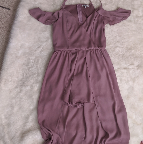 Cold Shoulder Maxi Dress, Mauve - Picture 3 of 4